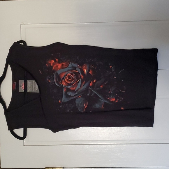 Spiral Direct Tops - *NWT* Spiral Burnt Rose Sleeveless Slant Top